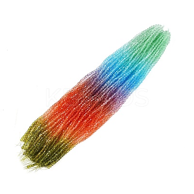 Gradient Color Baking Paint Glass Bead Strands DGLA-A039-T4mm-A015-1
