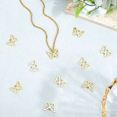 20Pcs 201 Stainless Steel Pendants STAS-BBC0007-79G-1