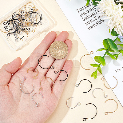 48Pcs 6 Style 316 Surgical Stainless Steel Earring Hooks STAS-UN0047-36-1
