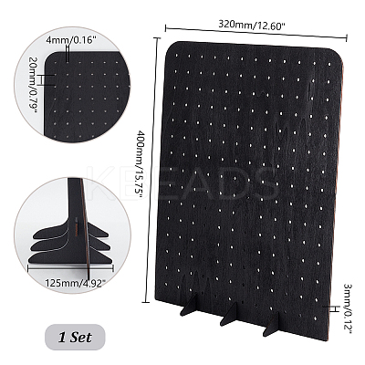 Rectangle Wood Jewelry Rack ODIS-WH0038-125-1