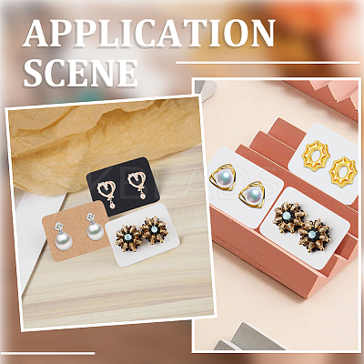 300Pcs Paper Jewelry Earring Display Cards with Hanging Hole CDIS-SP0001-05A-1