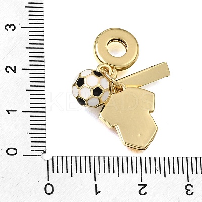 Football Theme Brass & Enamel European Dangle Charms KK-CBA8E93-01A-1