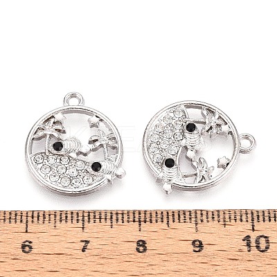 Alloy and Rhinestone Pendants PALLOY-T092-18A-P-1