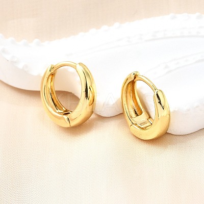 Brass Chunky Hoop Earrings for Women LS-EJEW-G297-20G-1