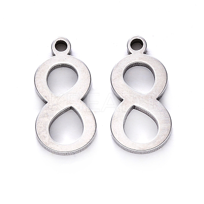 Tarnish Resistant 201 Stainless Steel Charms STAS-R108-08-1