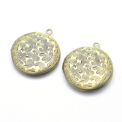 Brass Locket Pendants X-KK-F717-41AB-NR-1