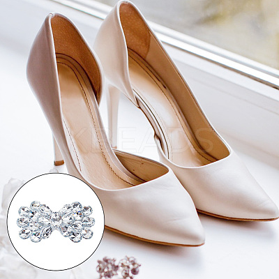 2Pcs Alloy Rhinestone Shoe Decorations AJEW-FG0002-87C-1