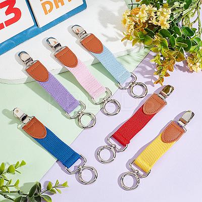AHADEMAKER 6Pcs 6 Colors Alloy & Iron Hat Clip for Travel AJEW-GA0004-62B-1