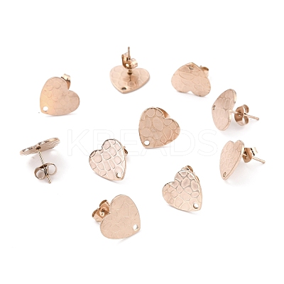 Ion Plating(IP) 304 Stainless Steel Stud Earring Findings STAS-I183-06B-RG-1
