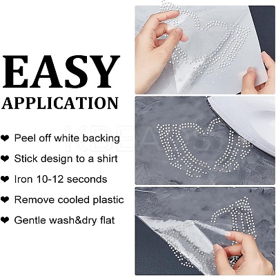 2 Sheets 2 Style  Glitter Hotfix Rhinestone DIY-GF0006-60-1