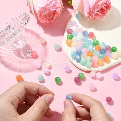 100Pcs 11 Colors Resin Imitation Cat Eye Beads FIND-CJ0003-15-1