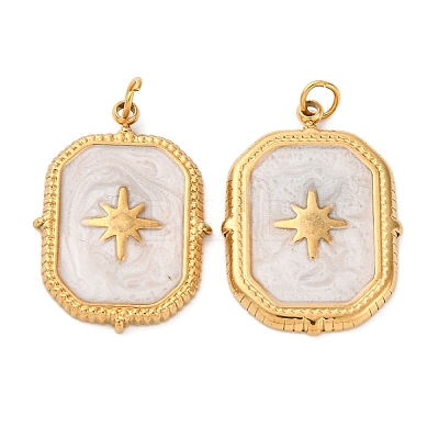 304 Stainless Steel Enamel Pendants STAS-U061-34G-A01-1