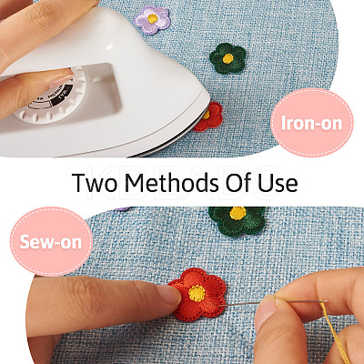 66 Pcs Flower Embroidery Cloth Iron On/Sew On Patches DIY-TA0013-05-1