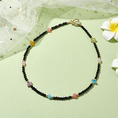 Synthetic Crackle Quartz Beaded Necklaces for Women NJEW-JN04801-1