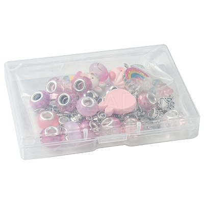 DIY Cartoon Resin & Alloy European Beads Bracelets Making Kits DIY-FS0007-21-1