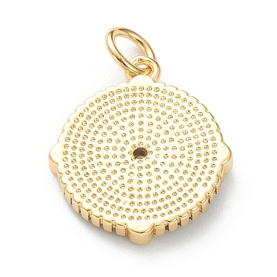 Brass Micro Pave Cubic Zirconia Pendants ZIRC-P200-14C-G-1