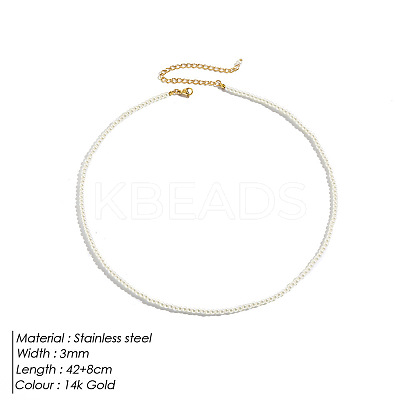 Elegant High-Quality Non-Fading Round Shell Pearl Beaded Heart Pendant Necklaces for Women VI2074-2-1
