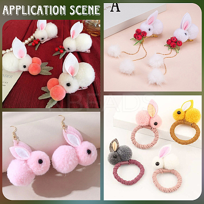 28Pcs 7 Colors Wool Felt Ball AJEW-SC0031-37C-1