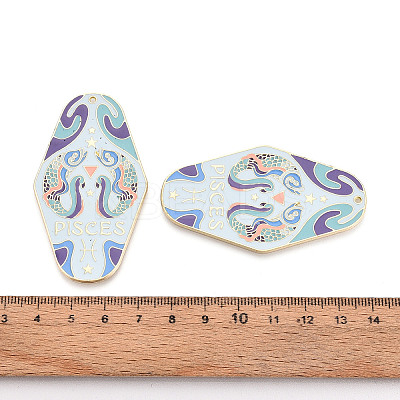 Rack Plating Alloy and Enamel Big Pendants X1-ENAM-T021-29D-1