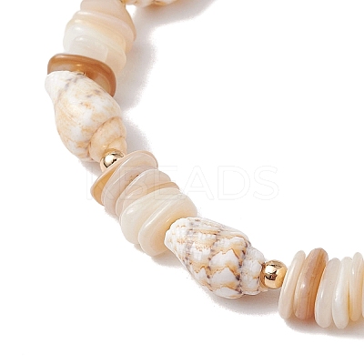 Shell Beaded Stretch Bracelets for Women BJEW-TA00588-1