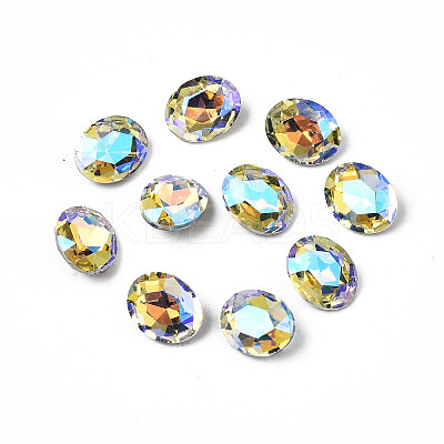 Pointed Back Glass Rhinestone Cabochons MRMJ-N027-006-A01-1