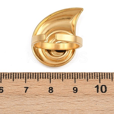 Adjustable 304 Stainless Steel Cuff Rings for Women LS-RJEW-B135-03G-1