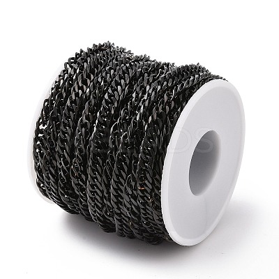 304 Stainless Steel Cuban Link Chains CHS-P007-31EB-1