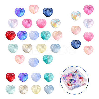 120Pcs 15 Colors Electroplate Transparent Glass Beads GLAA-CJ0001-77-1
