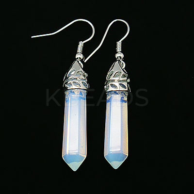 Fashion Opalite Dangle Earrings EJEW-G073-7-1