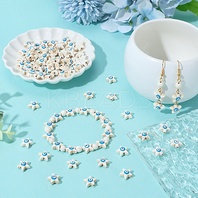 100Pcs Synthetic Turquoise Enamel Beads Strands G-PA0002-24-1