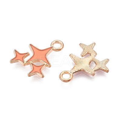 Alloy Enamel Pendants ENAM-T020-38B-RS-1