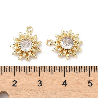 Brass Micro Pave Cubic Zirconia Pendants KK-L260-04G-1