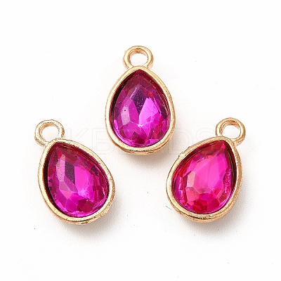 Faceted Glass Rhinestone Pendants GLAA-I051-A15-1
