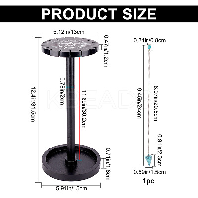 Wooden Pendulum Display Stand with Tray DIY-CN0002-24-1