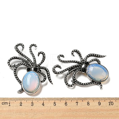 Opalite Octopus Brooch G-Z050-01H-1