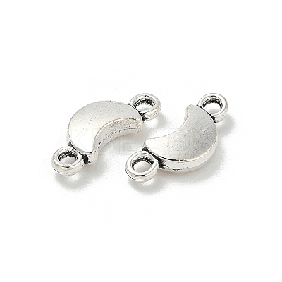 Tibetan Style Alloy Crescent Moon Connector Charms TIBE-S324-09AS-1