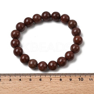 Natural Coffee Jasper Beads Bracelets BJEW-A153-01B-1