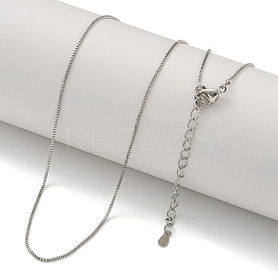 Brass Box Chain Necklaces for Women NJEW-U011-02P-1