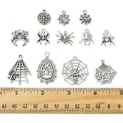 12Pcs 12 Styles Tibetan Style Alloy Pendants FIND-FS0004-67-1