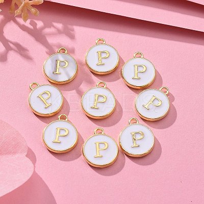 Golden Plated Alloy Charms LS-ENAM-S118-01P-1