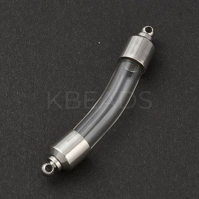 Transparent Glass Vial Pendant Normal Link Connectors GLAA-D004-01P-02-1
