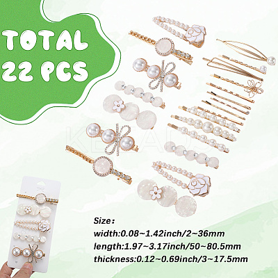 5 Bags 4 Styles Zinc Alloy Hair Bobby Clips PHAR-SP0001-08-1