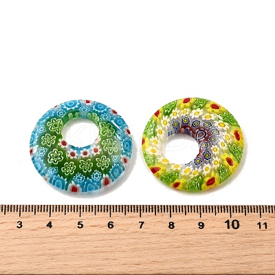 Handmade Millefiori Glass Beads LAMP-A155-01G-1