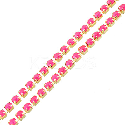 Brass Rhinestone Strass Chains CHC-N017-003B-B05-1