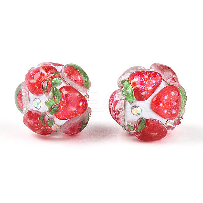Fruit Round Resin Beads LS-RESI-T059-03D-1