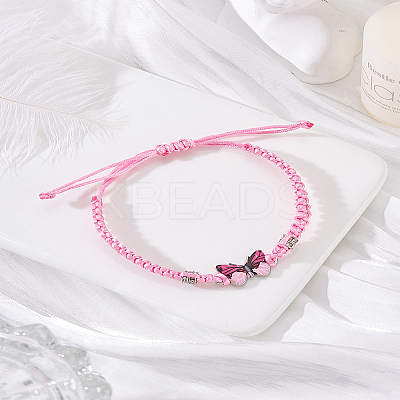 1Pc Alloy Butterfly Link Bracelet BJEW-LP0004-25C-1
