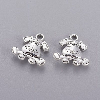 Tibetan Style Puppy Pendants LS-TIBEP-R166-AS-LF-1