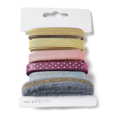 18 Yards 6 Colors Polyester Ribbon SRIB-C001-B07-1