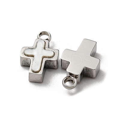 304 Stainless Steel Shell Charms STAS-L022-014P-1