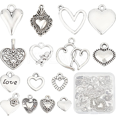 90Pcs 15 Style Tibetan Style Alloy Pendants TIBE-SC0001-81-1